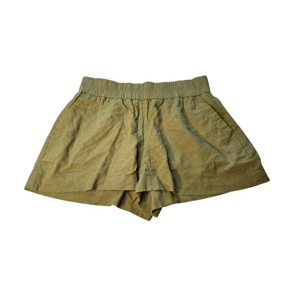 A New Day Shorts Womens Small Linen Blend Paperbag Waist Pockets Summer Casual - Picture 1 of 10